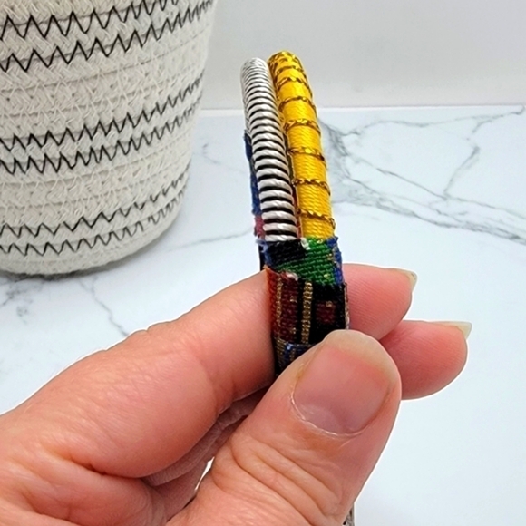 World Market | mixed media colorful Bohemian bangle bracelet NWT - Picture 6 of 8